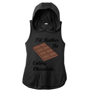 Chocolate Lover Cocoa Eating Chocolate Gift Ladies PosiCharge Tri-Blend Wicking Draft Hoodie Tank