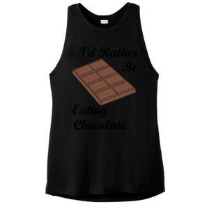 Chocolate Lover Cocoa Eating Chocolate Gift Ladies PosiCharge Tri-Blend Wicking Tank