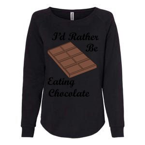 Chocolate Lover Cocoa Eating Chocolate Gift Womens California Wash Sweatshirt