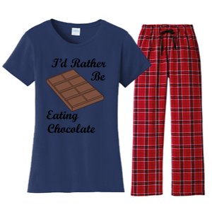 Chocolate Lover Cocoa Eating Chocolate Gift Women's Flannel Pajama Set