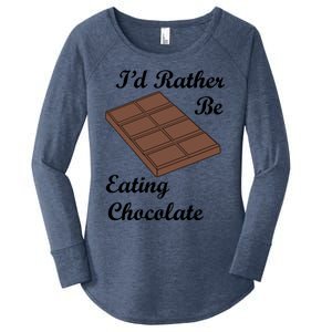 Chocolate Lover Cocoa Eating Chocolate Gift Women's Perfect Tri Tunic Long Sleeve Shirt