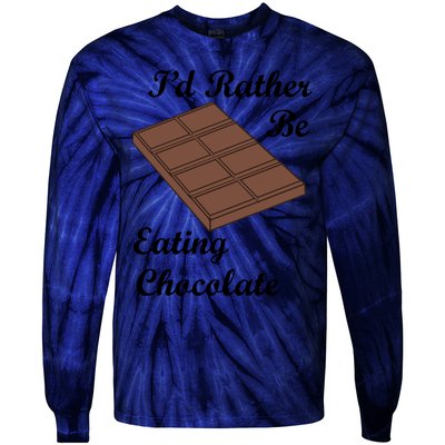 Chocolate Lover Cocoa Eating Chocolate Gift Tie-Dye Long Sleeve Shirt