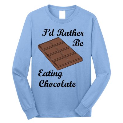 Chocolate Lover Cocoa Eating Chocolate Gift Long Sleeve Shirt