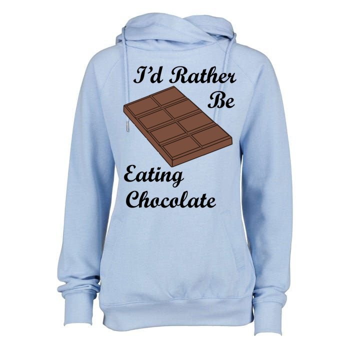 Chocolate Lover Cocoa Eating Chocolate Gift Womens Funnel Neck Pullover Hood