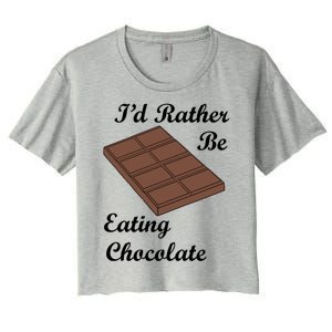 Chocolate Lover Cocoa Eating Chocolate Gift Women's Crop Top Tee