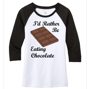 Chocolate Lover Cocoa Eating Chocolate Gift Women's Tri-Blend 3/4-Sleeve Raglan Shirt