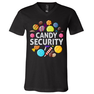 candy land costumes adult candy land candy security V-Neck T-Shirt