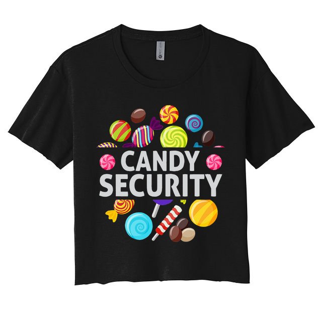 candy land costumes adult candy land candy security Women's Crop Top Tee