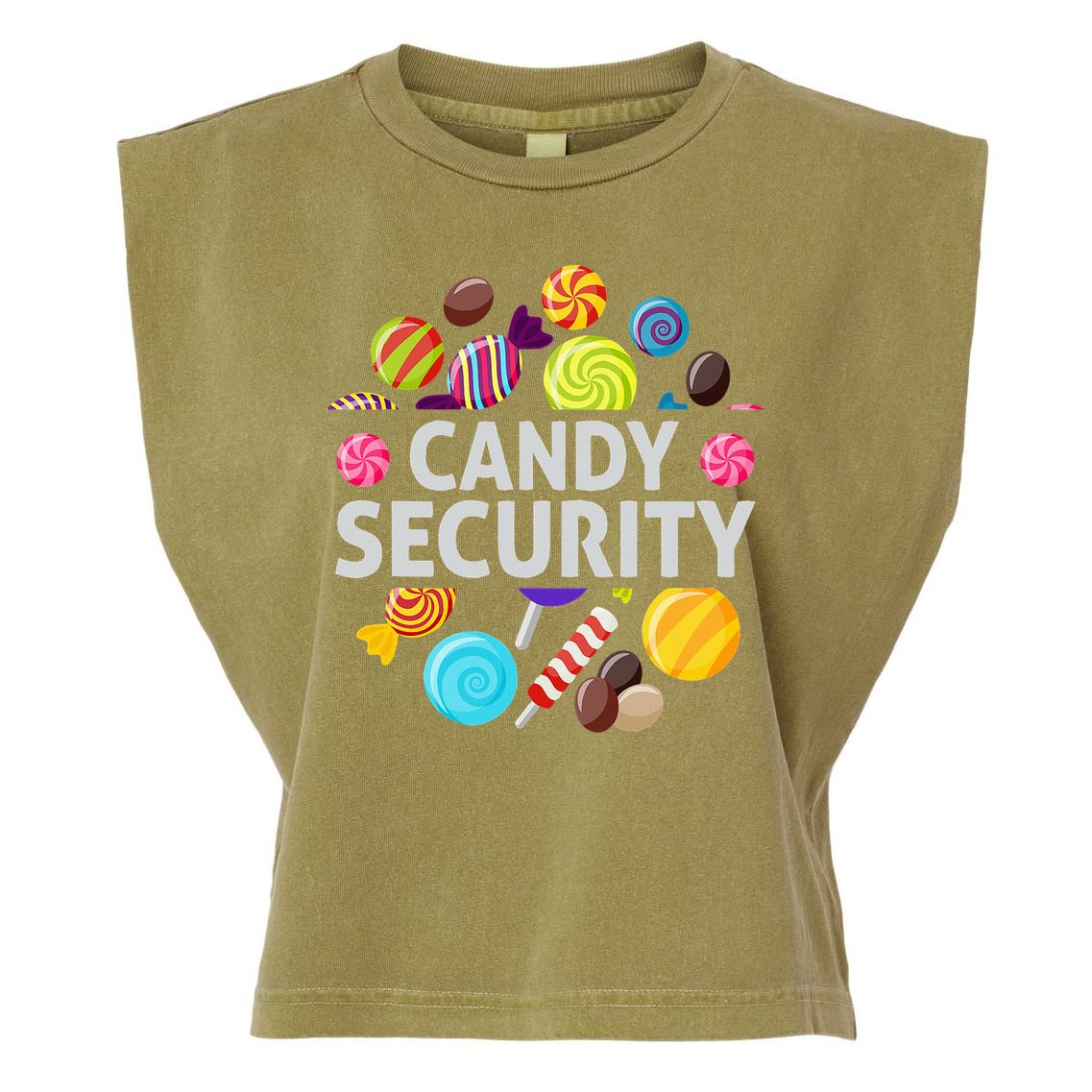 candy land costumes adult candy land candy security Garment-Dyed Women's Muscle Tee