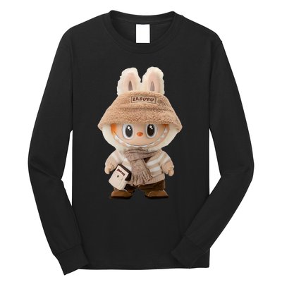 Cute Labubu Classic Pose Fun Labubu Lover Gifts Long Sleeve Shirt