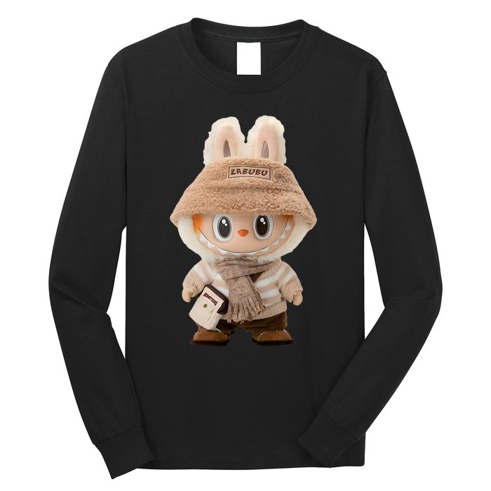 Cute Labubu Classic Pose Fun Labubu Lover Gifts Long Sleeve Shirt