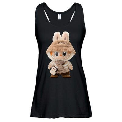 Cute Labubu Classic Pose Fun Labubu Lover Gifts Ladies Essential Flowy Tank
