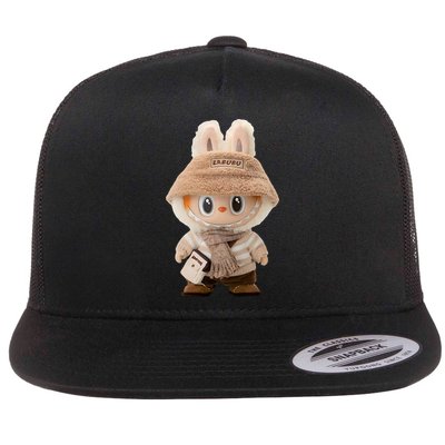 Cute Labubu Classic Pose Fun Labubu Lover Gifts Flatbill Hat