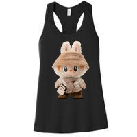 Cute Labubu Classic Pose Fun Labubu Lover Gifts Women's Racerback Tank