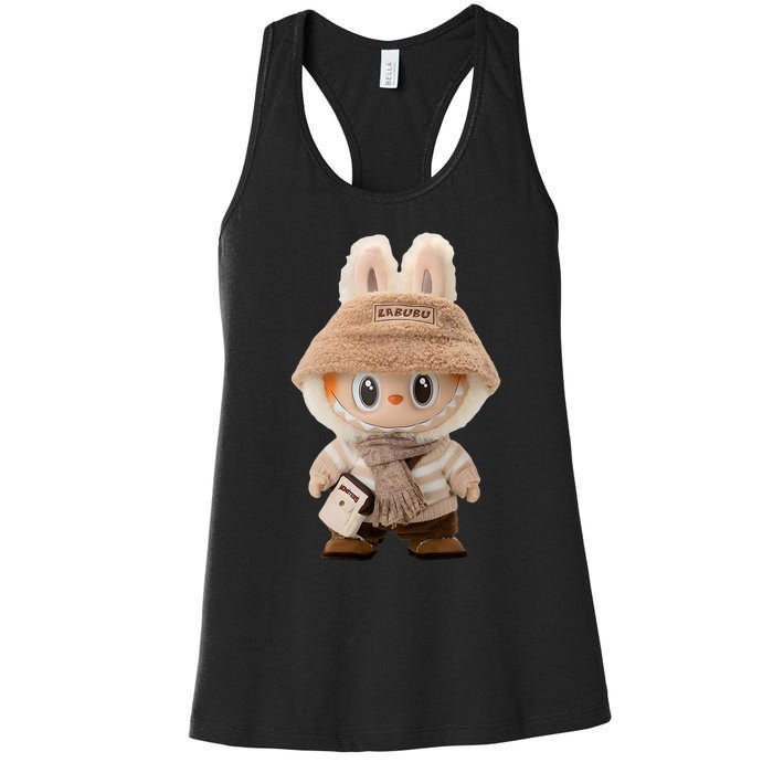 Cute Labubu Classic Pose Fun Labubu Lover Gifts Women's Racerback Tank