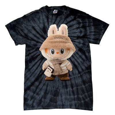 Cute Labubu Classic Pose Fun Labubu Lover Gifts Tie-Dye T-Shirt