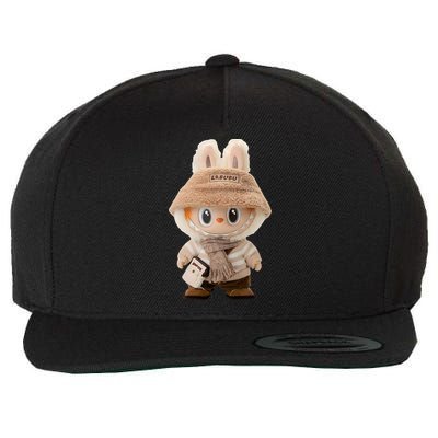 Cute Labubu Classic Pose Fun Labubu Lover Gifts Wool Snapback Cap