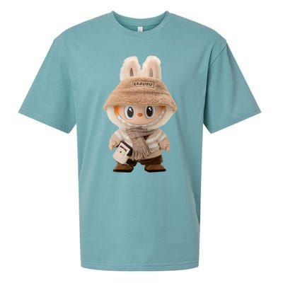 Cute Labubu Classic Pose Fun Labubu Lover Gifts Sueded Cloud Jersey T-Shirt