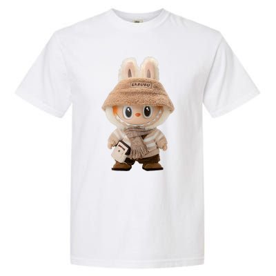 Cute Labubu Classic Pose Fun Labubu Lover Gifts Garment-Dyed Heavyweight T-Shirt