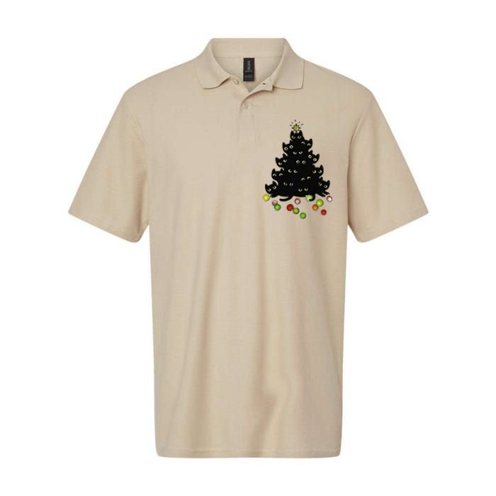 Cat Lovers Cute And Funny Holiday Tree Christmas Softstyle Adult Sport Polo