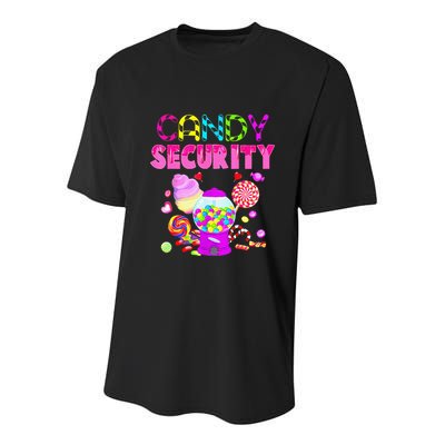 Candy Land Costume Women Candy Crew Funny Candy Security Gift Youth Performance Sprint T-Shirt