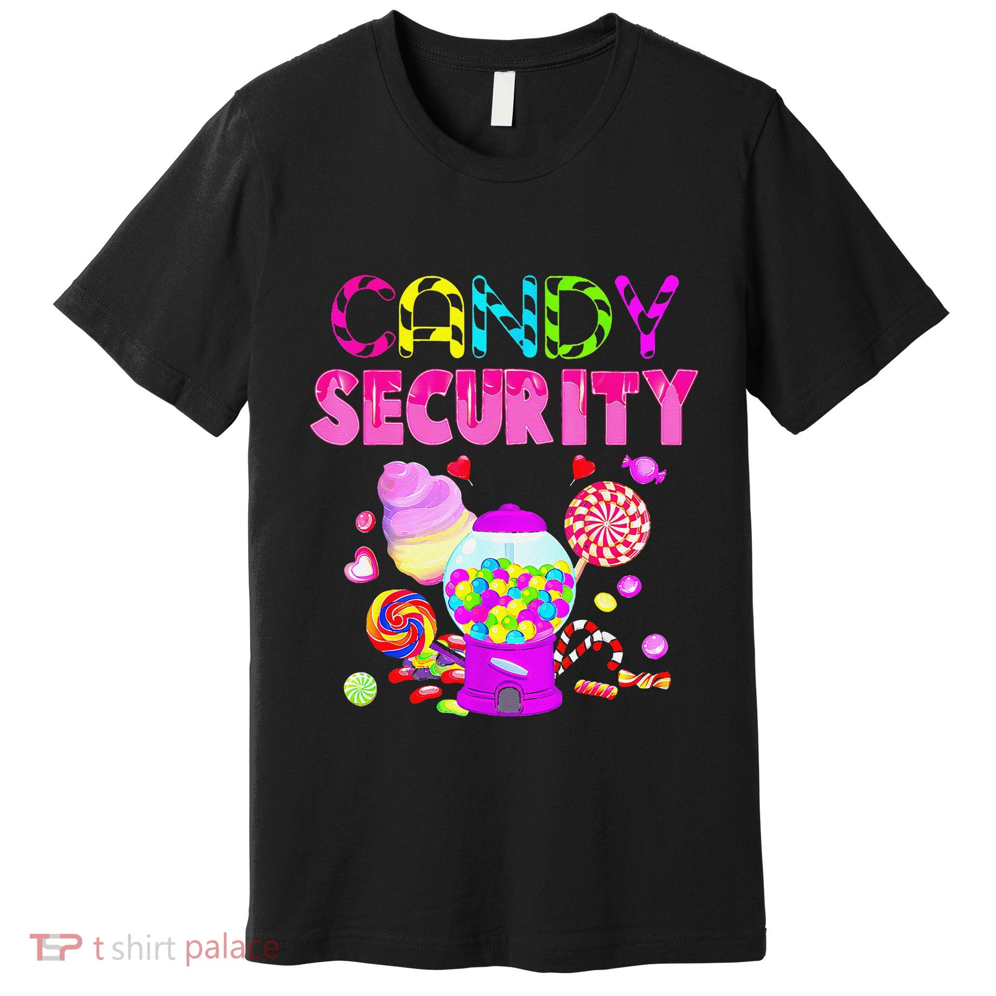 Candy Land Costume Women Candy Crew Funny Candy Security Gift Premium T-Shirt