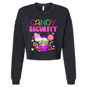 Candy Land Costume Women Candy Crew Funny Candy Security Gift Cropped Pullover Crew