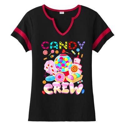 Candy Land Candy Crew Party Halloween Costumes Ladies Halftime Notch Neck Tee