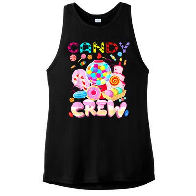 Candy Land Candy Crew Party Halloween Costumes Ladies PosiCharge Tri-Blend Wicking Tank