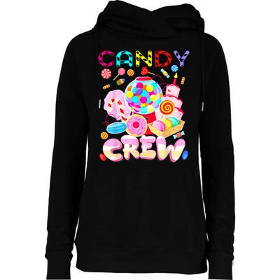 Candy Land Candy Crew Party Halloween Costumes Womens Funnel Neck Pullover Hood