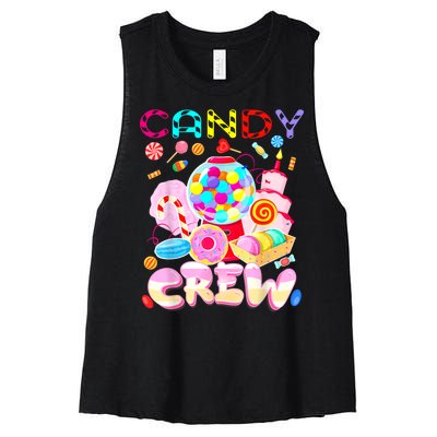 Candy Land Candy Crew Party Halloween Costumes Women's Racerback Cropped Tank