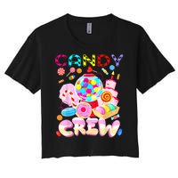 Candy Land Candy Crew Party Halloween Costumes Women's Crop Top Tee