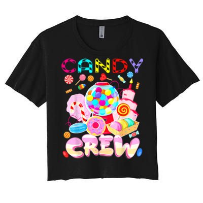 Candy Land Candy Crew Party Halloween Costumes Women's Crop Top Tee