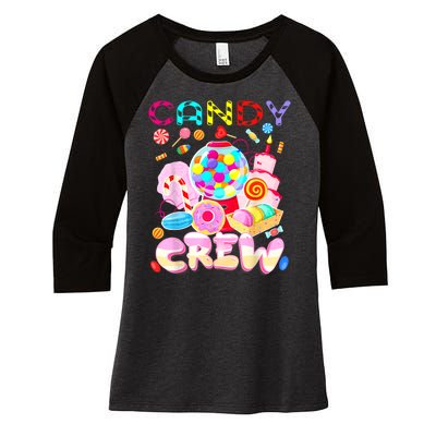 Candy Land Candy Crew Party Halloween Costumes Women's Tri-Blend 3/4-Sleeve Raglan Shirt