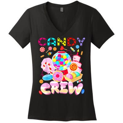 Candy Land Candy Crew Party Halloween Costumes Women's V-Neck T-Shirt