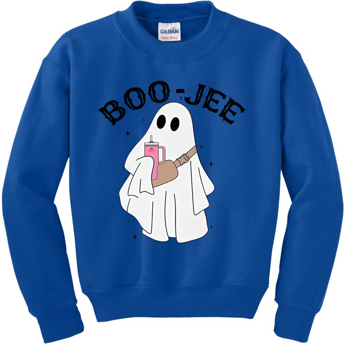 Coffee Lovers Cute Ghost Halloween Costume Boujee Boojee Cool Gift Kids Sweatshirt