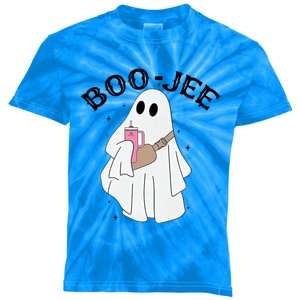 Coffee Lovers Cute Ghost Halloween Costume Boujee Boojee Cool Gift Kids Tie-Dye T-Shirt