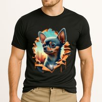 Chihuahua Lover Cute Puppy Peeking Through Cloth Deer Head Gift Cooling Performance Crew T-Shirt