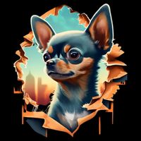 Chihuahua Lover Cute Puppy Peeking Through Cloth Deer Head Gift Cooling Performance Crew T-Shirt