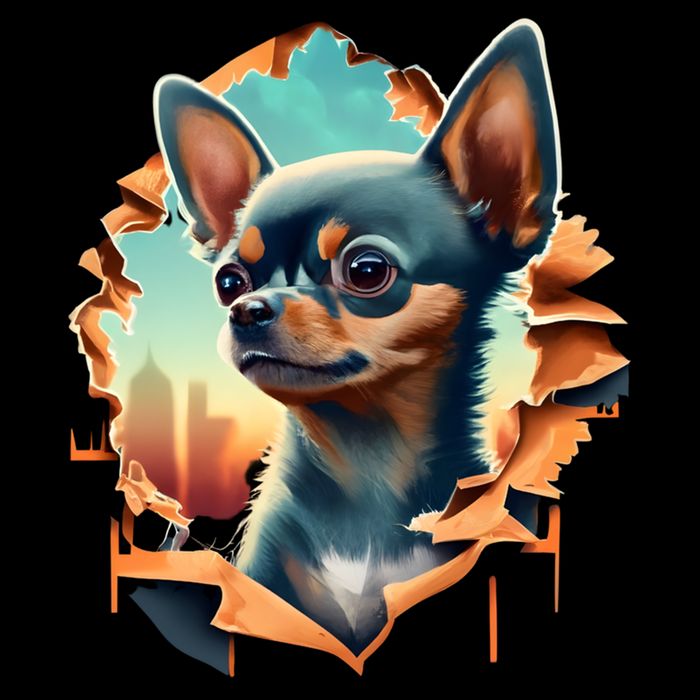 Chihuahua Lover Cute Puppy Peeking Through Cloth Deer Head Gift Cooling Performance Crew T-Shirt