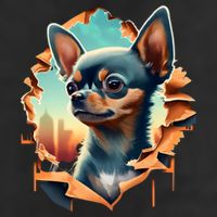Chihuahua Lover Cute Puppy Peeking Through Cloth Deer Head Gift Adult Drive Performance Visor