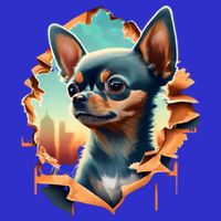Chihuahua Lover Cute Puppy Peeking Through Cloth Deer Head Gift Toddler T-Shirt