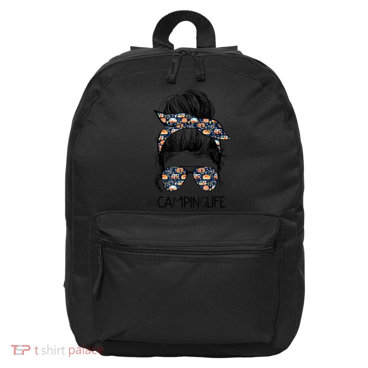 Camping Life Camping Lover Girl Outside 16 in Basic Backpack