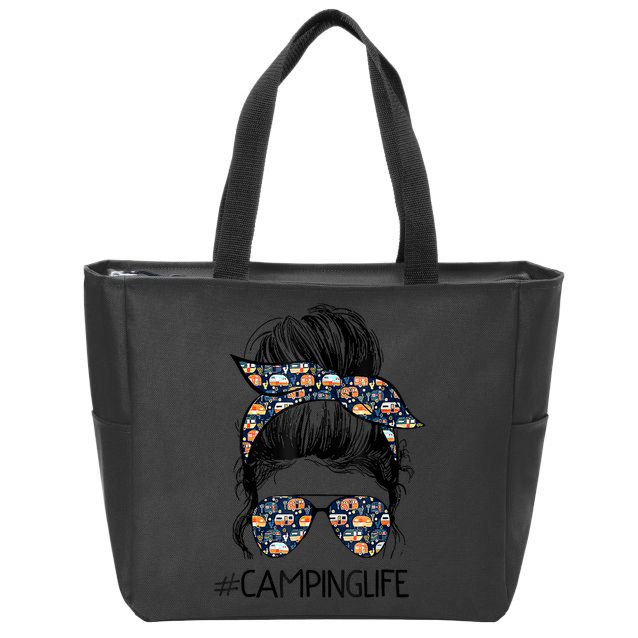 Camping Life Camping Lover Girl Outside Zip Tote Bag