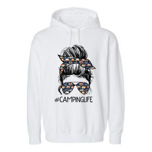 Camping Life Camping Lover Girl Outside Garment-Dyed Fleece Hoodie