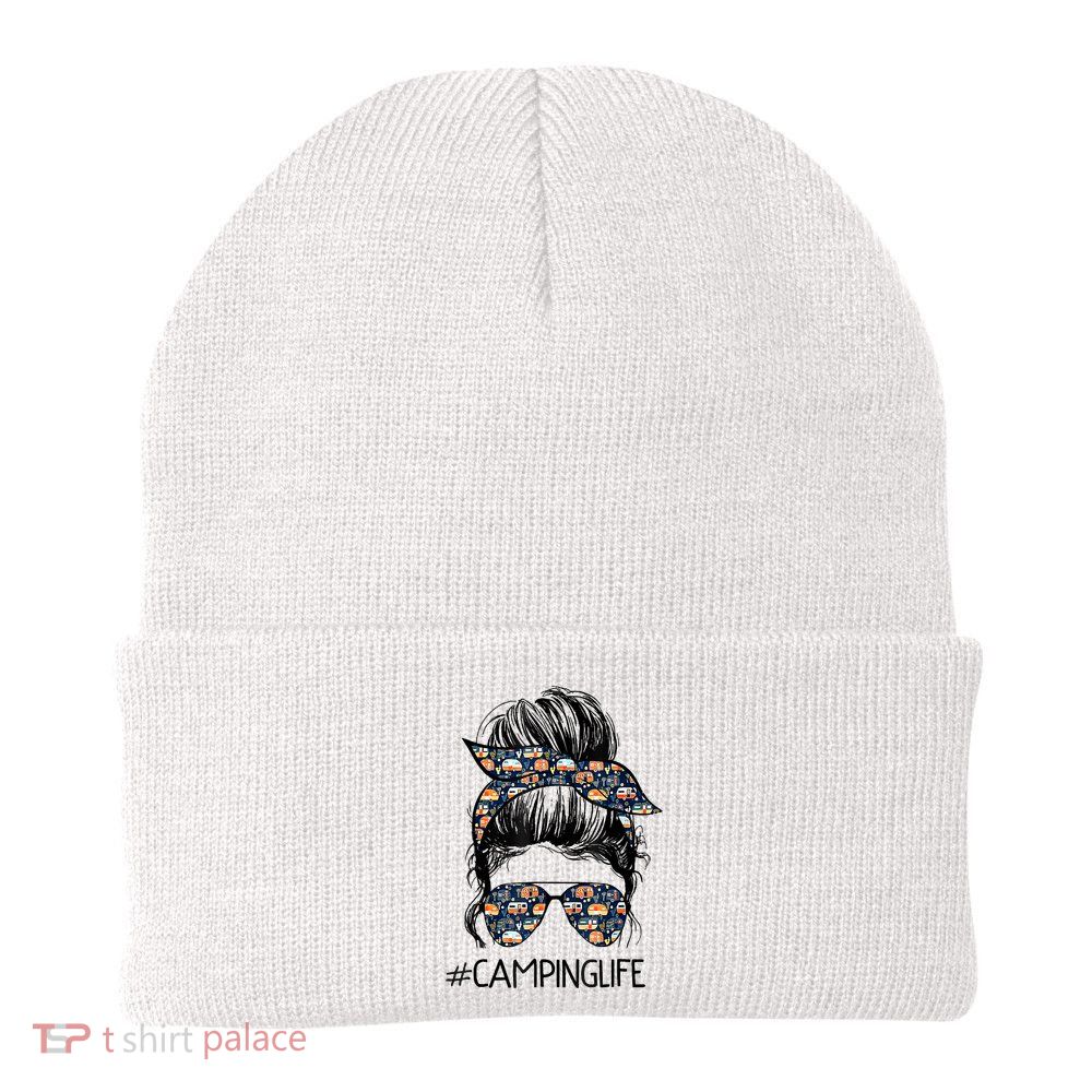 Camping Life Camping Lover Girl Outside Beanie