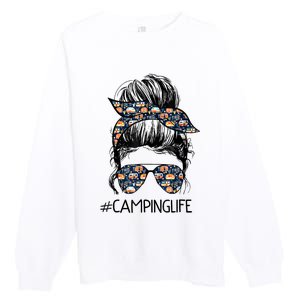 Camping Life Camping Lover Girl Outside Premium Crewneck Sweatshirt