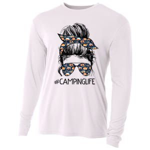 Camping Life Camping Lover Girl Outside Cooling Performance Long Sleeve Crew