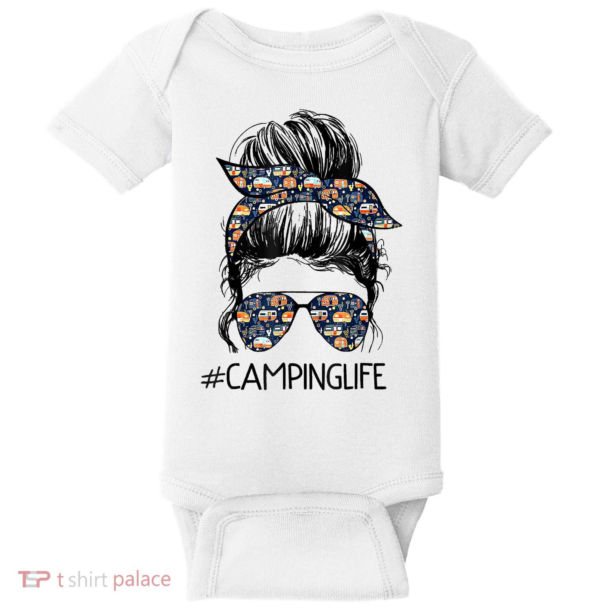 Camping Life Camping Lover Girl Outside Baby Bodysuit