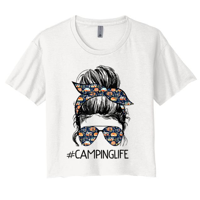 Camping Life Camping Lover Girl Outside Crop Top